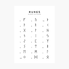 Some liberties have been taken with the english definitions to facilitate sorting them in a usable order. Norse Runes Wall Art Redbubble
