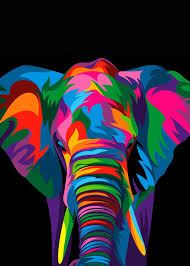 Elephant Pop Art Colorful Animal Paintings Pop Art Animals Pop Art Posters