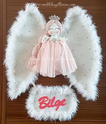 Akasya Melek Kanatli Kiz Bebek Kapi Susu Baby Angel Wings Christmas Ornaments Holiday Decor