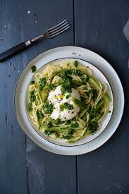 Spaghetti With Asparagus Burrata And Ramp Pesto Rezepte Spargel Rezepte Fruhlingsrezepte