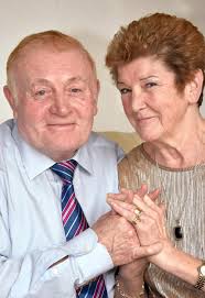 Golden couple toast special anniversary