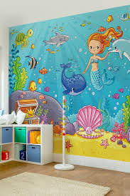 Kinderzimmer Tapete Vliestapeten Premium Meerjungfrau Unterwasserwelt Fototapete Breit Art Wall Kids Kids Room Paint Wall Painting