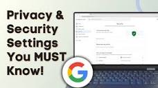 Google Account - Manage Google Privacy and Security Settings - YouTube