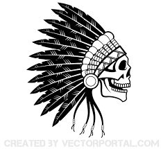 Indian Chief Skull Vector Art Skull Vector Indian Skull Skull Stencil