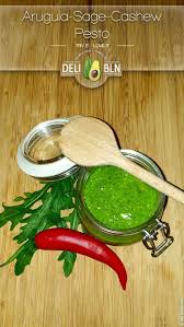 Rezept Rucola Salbei Pesto Mit Cashew Und Chili Rezept Pesto Cashew Rucola
