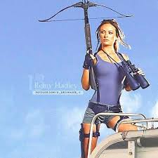 Gotta love Hugh for having the idea of posing Olivia as Lara Croft. :  r/HouseMD