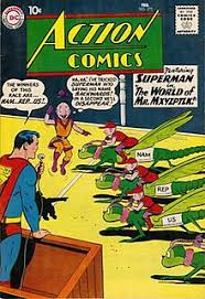 Many people have seen famous covers depicting the first appearance of superman in action comics #1 and batman's introduction in detective comics #27. Mister Mxyzptlk Wikipedia