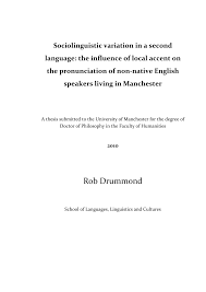 Dua is defined as any invocation or prayer addressed to allah. Pdf Sociolinguistic Variation In A Second Language The Influence Of Local Accent On The Pronunciation Of Non Native English Speakers Living In Manchester