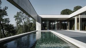 Concrete House By Marte Marte Architects Has Pool Facing Rhine Valley Concrete House Architecture House Architecture