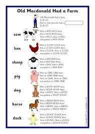 Old Macdonald Had A Farm Song Sheet Sb11437 Sparklebox Nursery Rhymes Lyrics Nursery Rhymes Songs Nursery Rhymes Activities