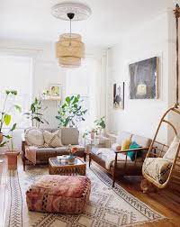 Here this living room is full of bohemian stuff as you can see in the the image mongolian rug and pillows are presented as bohemian living room. My Scandinavian Home Mid Century Meets Boho In A Brooklyn Home
