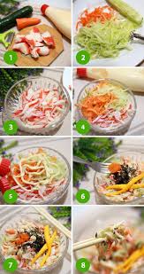Kani Salad Crab Salad Is A Popular Japanese Side Dish Composed Of Cucumber Crab Sticks Carrots And Japanes Japanese Side Dish Crab Salad Recipe Kani Salad