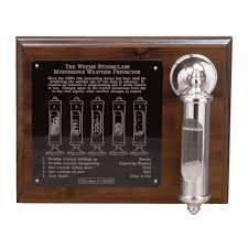 How the storm glass works. Weems Plath Stormglass With Engraved Plate On Wood Display By Weems Plath