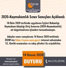 Yks sonuçları sınava giren adaylar ve veliler tarafından heyecanla bekleniyor. Osym On Twitter 2020 Kaymakamlik Sinav Sonuclari Aciklandi Https T Co 1j0iclnssg