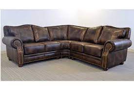 Katy Sectional With Tooled Leather Hat Creek Interiors