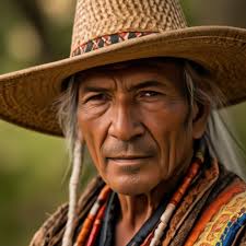 Shaman don Juan Matus in a straw hat with a brim, high detail, high  resolution, 8k, professional photo" — image created in Shedevrum