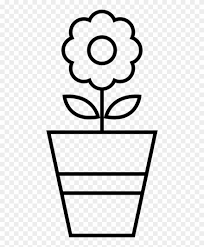 Use your imagination to give these flowers some life with color and create a beautiful piece of art to admire or to share. Flower Pot Coloring Page Vaso Com Flor Para Colorir Clipart 3476620 Pinclipart