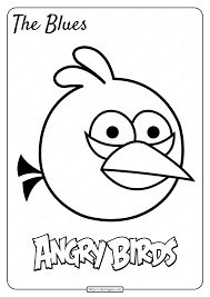 Printable Angry Birds The Blues Pdf Coloring Page In 2020 Bird Coloring Pages Coloring Pages Coloring Books