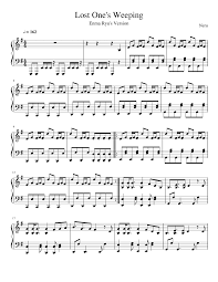 Download original guitar pro tab. Lost One S Weeping Sheet Music For Piano Solo Musescore Com