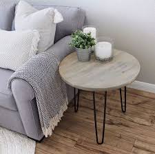 Round side table is a perfect accessory to compatible for any room with its minimalist and elegant appearance. 15 Diy End Table Plans