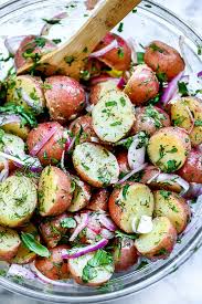 No Mayo Potato Salad Foodiecrush Com Potatosalad Salads Easy Recipes Healthy Potatoe Salad Recipe Salad Recipes Red Potato Salad