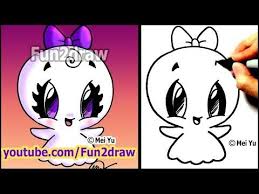 How To Draw Halloween Cartoons Super Cute Ghost Fun2draw Youtube Fun2draw Easy Drawings Doodle Drawings