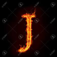 Fire Alphabets In Flame Letter J