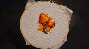 Squid cross stitch pattern instant download pattern pdf | etsy. Squid Cross Stitch Done By Me Splatoon