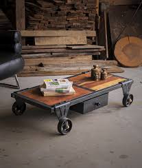 Cart Table Ignis Industrial Casa Industrial Mesinha De Centro Sala Madeira E Metal