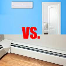 Heat pumps also double as air conditioners, and are really good at dehumidifying the air better than standard central air conditioners. Ductless Mini Split Or Baseboard Heat For A Mamora Nj Home Broadley S Plumbing Heating Air Conditioning