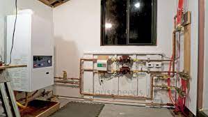 A radiant heat system is enclosed, so the pex tubing will begin at the boiler, circulate throughout the floor, and end back at the boiler. Residential Gas Boilers Installation 2 Pex Manifolds To Hydronic Radiators