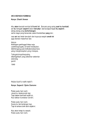 Beliau memiliki julukan sebagai si binatang jalang. Puisi Chairil Anwar Yang Terkenal