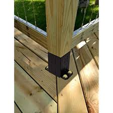 4x4 post foot post can pass through the foot and be driven in the ground if post is pointed at the end. Buy Eapele 4x4 Wood Fence Post Anchor Base 13ga Thick Steel And Black Powder Coated Come With Wood Screws And Concrete Anchors Online In Indonesia B081ggnvh3