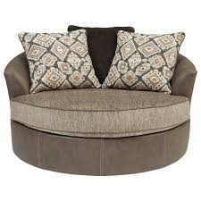 Typically, accent chair sizes include small, standard, and oversized. Benchcraft By Ashley Abalone Brown Faux Leather Fabric Oversized Swivel Accent Chair A1 Furniture Mattress Chair A Half