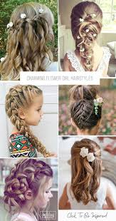 These hairdos are sure to make your favorite little girl feel special on the big day. 33 Cute Flower Girl Hairstyles 2020 Update Flower Girl Hairstyles Hair Styles Simple Wedding Hairstyles
