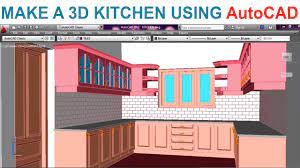 Kitchen cabinet with countertop 3d model cadnav. Modeling A Kitchen Using Autocad Part1 Youtube