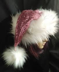 Search more hd transparent santa hat image on kindpng. Pink Sequin Santa Hat With White Trim Etsy Santa Hat Pink Santa Hat Pink Sequin