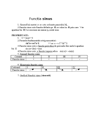 Sinus, cosinus, tangenta si cotangenta. Functii Trigonometrice