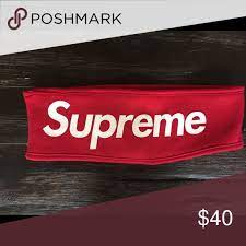 Supreme Headband Red New Supreme Headband Red Supreme Accessories Outfit Accessories Clothes Design Red Headband