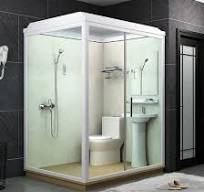 Luxury Prefab Bathroom Pod - All-in-One Modular Shower & WC Unit For Hotels  & Commercial Spaces (48x96x93 Inch)