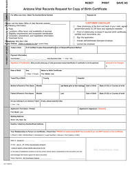 Please continue to submit applications using our online ordering or mail options. Fillable Form Vs 11 Arizona Vital Records Request For Copy Of Birth Certificate Printable Pdf Download