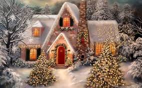 Only the best hd background pictures. House Decorated For The Holidays Wallpaper And Background Image 1440x900