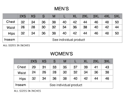 European Conversion Clothes Online Charts Collection