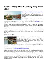 Pilihan hotel di kuala lumpur untuk percutian menarik. Wisata Floating Market Lembang Yang Keren Abis