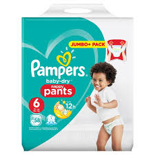 pampers baby dry pants size 6 nappies