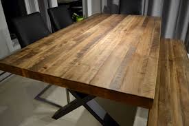 Monté sur banc table à toupie. Table Et Banc Orleans Merisier Massif Rustic Dining Table Dining Table Rustic Dining