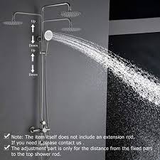 Oil rubbed bronze outdoor shower fixture. Haoxin Outdoor Shower Fixtures Sus 304 Stainless Steel All Metal 3 Function Exposed Shower Faucet Set Brushed Nickel A5108n Pricepulse