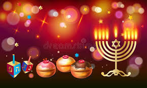 Chanuka — hanukka ha nuk*ka, or hanukkah ha nuk*kah, n. Happy Hanukkah Greeting Card Menorah Chanuka Dreidel Hanuka Background Stock Vector Illustration Of Candles David 131355990