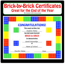Lego serious play methods now! Brick By Brick Lego Inspired End Of The Year Awards Certificates Editable