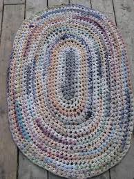 cotton rag rug hand crocheted